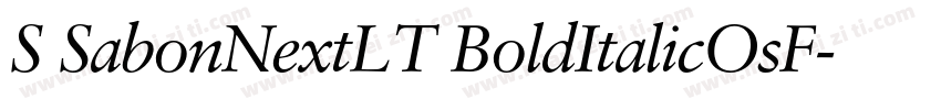 S SabonNextLT BoldItalicOsF字体转换